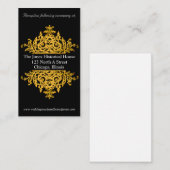 Zwart en Goud trouwkaarten Informatiekaartje (Voorkant / Achterkant)