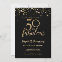 Zwart en goud typografie 50 en fantastisch