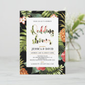 Zwart en goud | Uitnodiging voor zomerweddenschapp (Staand voorkant)