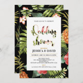 Zwart en goud | Uitnodiging voor zomerweddenschapp (Voorkant / Achterkant)