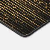 Zwart en goud vallende sterren bureaumat (Hoek)