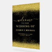 Zwart en Goud Verjaardagsfeest Welkom Acryl Teken Acryl Bord (Hoek)