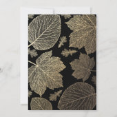 Zwart en goud verlaat verjaardagsfeest Herfst Kaart (Achterkant)