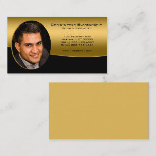 Zwart en goud vervangbare professionele foto  visitekaartje