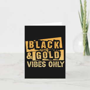 Zwart en Goud Vibes Only Inspirerend Graphic Kaart