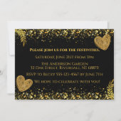 Zwart en goud vieren 50 jaar kaart (Achterkant)