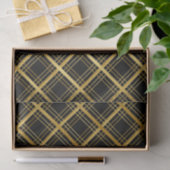 Zwart En Goud Vierkant Tissuepapier (Geschenk)