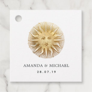 Zwart en goud vintage bedankjes labels
