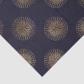 Zwart en goud vintage nautisch kompaspatroon tissuepapier (Detail)
