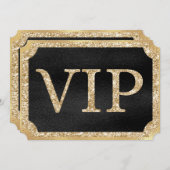 Zwart en Goud VIP Event Ticket Kaart (Voorkant / Achterkant)