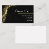 Zwart en goud visitekaartje (Voorkant / Achterkant)