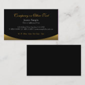 Zwart en goud visitekaartje (Voorkant / Achterkant)