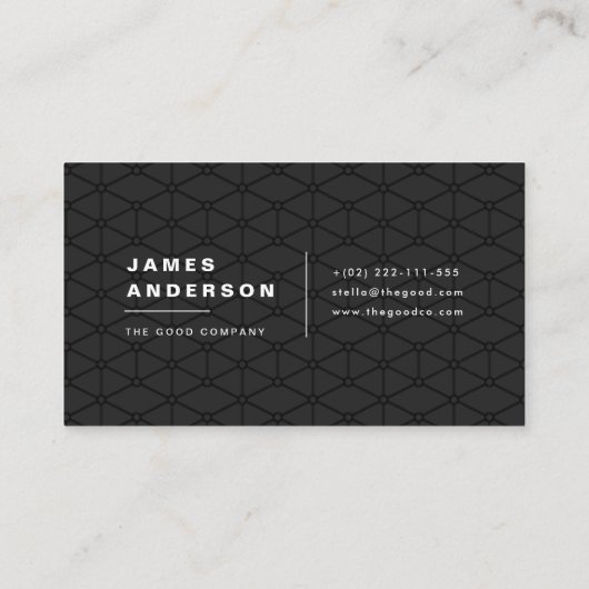 Zwart en goud visitekaartje (Achterkant)