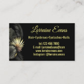 Zwart en goud. visitekaartje (Achterkant)