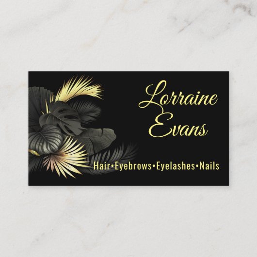 Zwart en goud. visitekaartje (Voorkant)