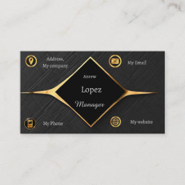 Zwart en goud Visitekaartje