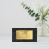 Zwart en goud visitekaartje (Staand voorkant)