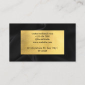 Zwart en goud visitekaartje (Voorkant)