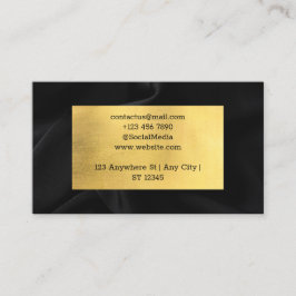 Zwart en goud visitekaartje