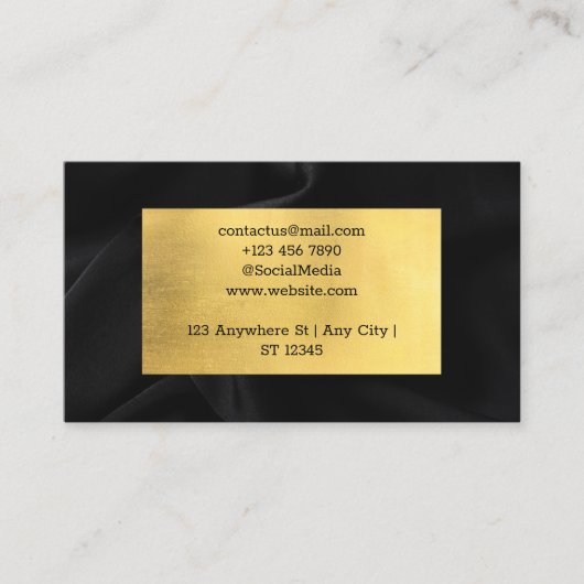 Zwart en goud visitekaartje (Voorkant)