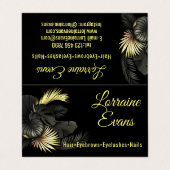 Zwart en goud. visitekaartje (Buitenkant ongevouwen)