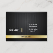 Zwart en goud visitekaartje (Achterkant)