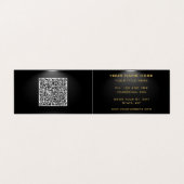 Zwart en Goud Visitekaartje met QR Code (Buitenkant ongevouwen)