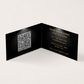 Zwart en Goud Visitekaartje met QR Code (Binnen)