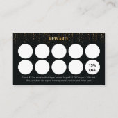 Zwart en Goud Visitekaartje voor Nail Salon (Achterkant)