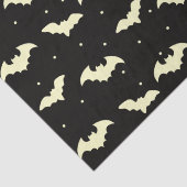 Zwart en Goud Vleermuizen Zwart Halloween Tissuepapier (Detail)