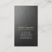 Zwart en goud voorzien van de inscriptie OM-symboo Visitekaartje (Achterkant)