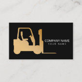 zwart en goud vorkheftruck, logistiek - Profession Visitekaartje (Voorkant)