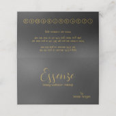 Zwart en goud vormgeven Moderne achtergrond Klantenkaartje (Buitenkant ongevouwen)