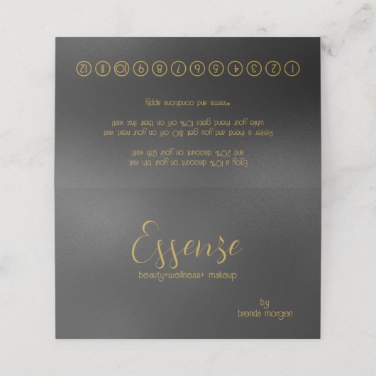 Zwart en goud vormgeven Moderne achtergrond Klantenkaartje (Buitenkant ongevouwen)