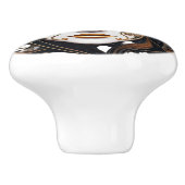 Zwart en Goud Vrouw Keramische Knoppen (Zijkant)