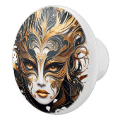 Zwart en Goud Vrouw Keramische Knoppen (Rechts)