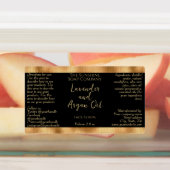 Zwart en Goud Waterdichte Cosmetica Druppelfles Labels (Aangebracht)