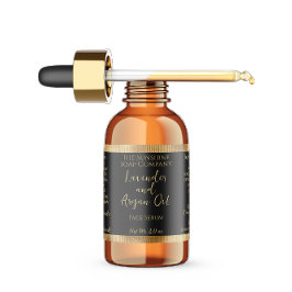 Zwart en Goud Waterdichte Cosmetica Druppelfles Labels