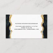 Zwart En Goud Waterverf Loyalty Card (Achterkant)