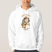 Zwart en goud Waterverf New Years Crew Hoodie (Voorkant)