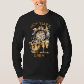 Zwart en goud Waterverf New Years Crew T-shirt (Voorkant)