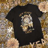 Zwart en goud Waterverf New Years Crew Tri-Blend Shirt