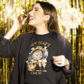 Zwart en goud Waterverf New Years Crew Tri-Blend Shirt