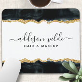 Zwart en Goud Waterverf Salon Business Muismat