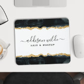 Zwart en Goud Waterverf Salon Business Muismat