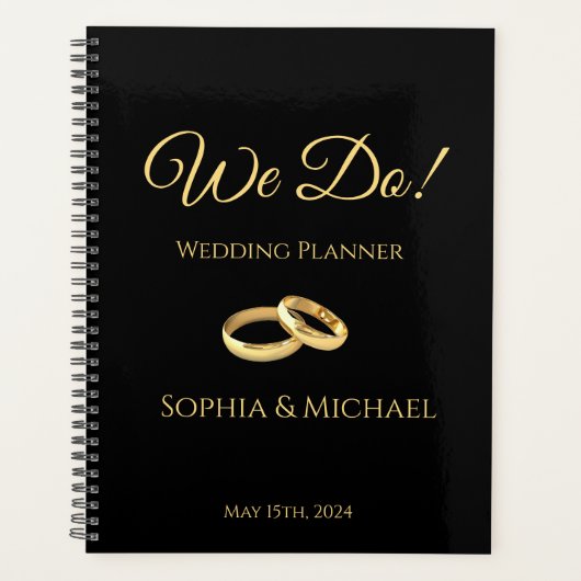 Zwart en Goud-We Do-Wedding-Planner Planner (Voorkant)