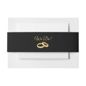 Zwart en Goud-We Do-Wedding Uitnodigingen Wikkel (Voorkant Voorbeeld)