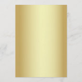 Zwart en Goud Wedding Drink Bar Menu Kaart (Achterkant)