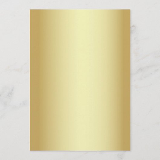 Zwart en Goud Wedding Drink Bar Menu Kaart (Achterkant)