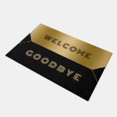 Zwart en goud|welkome vaarwel deurmat (Schuin)